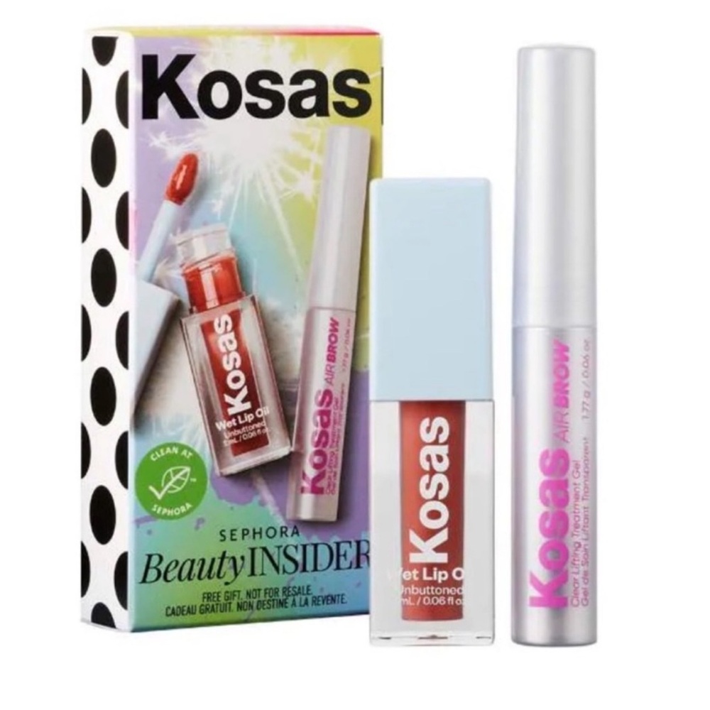 KOSAS Lip Oil Gloss and Clear Air Brow. New! NWT!